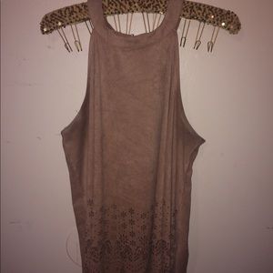 Suede tank top